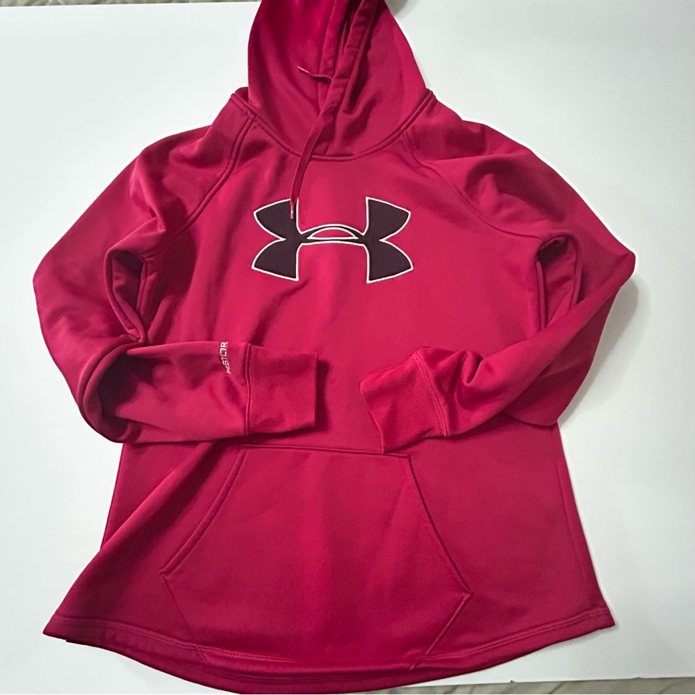 Under Armour Vibrant maroon Fleece Hoodie